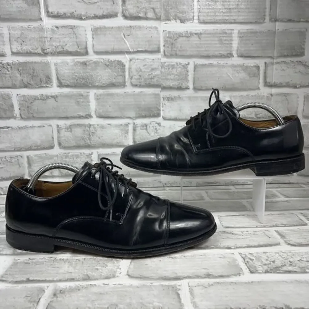 Cole Haan Men's Size 11 Black Leather Cap Toe Oxford Lace Up Dress Shoes